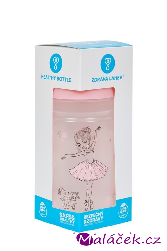 Zdravá lahev Balerína 0,5l - průhledná - VÝPRODEJ